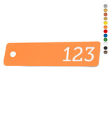 CombiCraft Kunststof nummerplaatje smal rechthoek met gat - per stuk