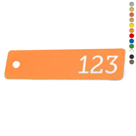 CombiCraft Kunststof nummerplaatje smal rechthoek met gat - per stuk