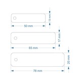 CombiCraft Kunststof nummerplaatje smal rechthoek met gat - per stuk
