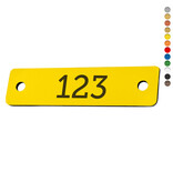 CombiCraft Kunststof nummerplaatje smal rechthoek met gaten - per stuk