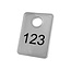 CombiCraft Kunststof nummerplaatje 36x50mm met gat - per stuk
