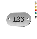 CombiCraft Kunststof nummerplaatje ovaal met gaten - per stuk