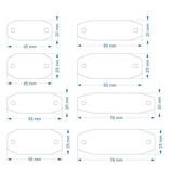 CombiCraft Kunststof nummerplaatje met gaten - per stuk