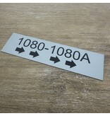Aluminium deurbordje Eigen ontwerp 165 x 45 mm - per 1 stuk