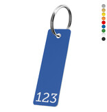 CombiCraft Kunststof sleutellabel smal rechthoek met nummer - per stuk
