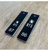 CombiCraft Kunststof sleutellabel smal rechthoek met logo en nummer - per stuk