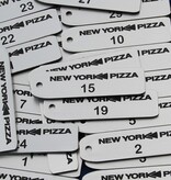 CombiCraft Kunststof sleutellabel smal rechthoek met tekst en nummer - per stuk