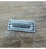 Gegoten logo plaatje 60x15mm met gaten vanaf 100 stuks