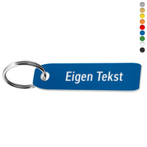 Kunststof sleutellabel met tekst