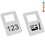 CombiCraft Garderobemunten Melody aluminium 30x45mm met nummer - per stuk