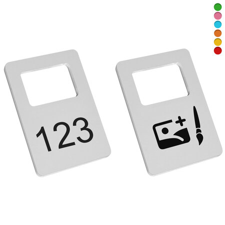 CombiCraft Garderobemunten Melody aluminium 30x45mm met nummer - per stuk