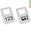 CombiCraft Garderobemunten Melody aluminium 30x45mm met nummer - per stuk