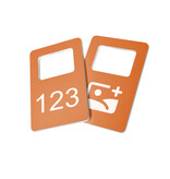 CombiCraft Garderobemunten Melody aluminium 30x45mm met nummer - per stuk