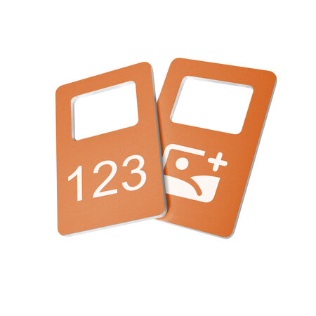 CombiCraft Garderobemunten Melody aluminium 30x45mm met nummer - per stuk