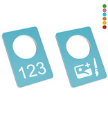 CombiCraft Garderobemunten Harmony aluminium 30x45mm met nummer - per stuk