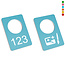 CombiCraft Garderobemunten Harmony aluminium 30x45mm met nummer - per stuk
