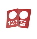 CombiCraft Garderobemunten Harmony aluminium 30x45mm met nummer - per stuk