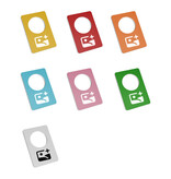 CombiCraft Garderobemunten Harmony aluminium 30x45mm met nummer - per stuk