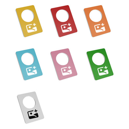 CombiCraft Garderobemunten Harmony aluminium 30x45mm met nummer - per stuk