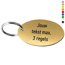Kunststof sleutellabel met tekst