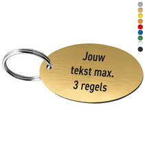 Kunststof sleutellabel met tekst