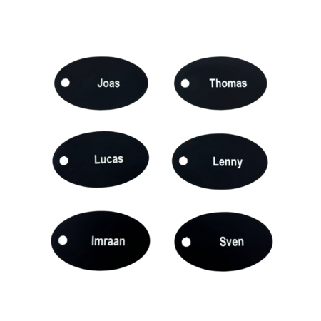 CombiCraft Kunststof sleutellabel ovaal met tekst - per stuk