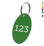 CombiCraft Kunststof sleutellabel ovaal met nummer - per stuk