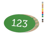 CombiCraft Kunststof nummerplaatje ovaal met tape - per stuk