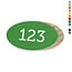 CombiCraft Kunststof nummerplaatje ovaal met tape - per stuk