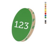 CombiCraft Kunststof nummerplaatje ovaal met tape - per stuk