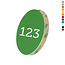 CombiCraft Kunststof nummerplaatje ovaal met tape - per stuk