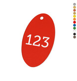 CombiCraft Kunststof nummerplaatje ovaal met gat - per stuk