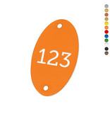 CombiCraft Kunststof nummerplaatje ovaal met gaten - per stuk