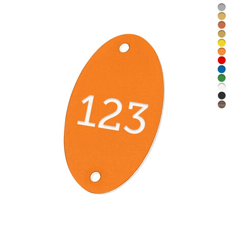 CombiCraft Kunststof nummerplaatje ovaal met gaten - per stuk