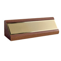 Bureau bordje Presidium messing