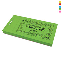 Consumptiekaarten €20 - 50 stuks