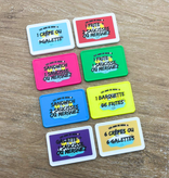 Plastic rechthoek munten 50x35mm met jouw eigen ontwerp vanaf 3000 stuks - per 1000 stuks