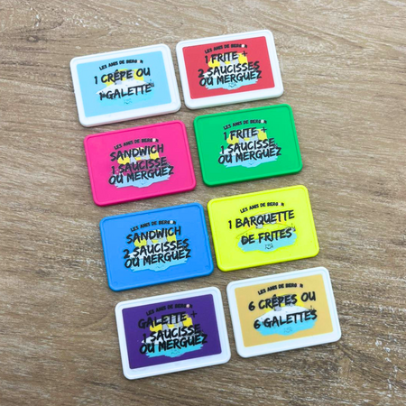 Plastic rechthoek munten 50x35mm met jouw eigen ontwerp vanaf 3000 stuks - per 1000 stuks