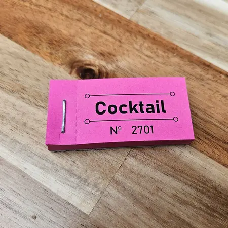 CombiCraft Consumptiebon cocktail in fuchsia 50x30mm - per 50 bonnen