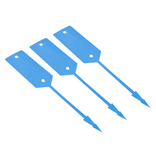 Blanco autolabel of werkplaatslabel met rattenstaart 190x37mm beschrijfbaar blauw - per 500 stuks