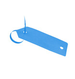 Blanco autolabel of werkplaatslabel met rattenstaart 190x37mm beschrijfbaar blauw - per 500 stuks