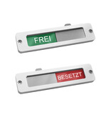 CombiCraft Aluminium schuifbordje Frei - Besetzt 100x25mm met gaten - per stuk