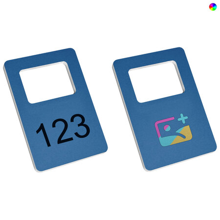 CombiCraft Aluminium garderobemunten 30x45mm met eigen nummer in onderdruk - per stuk