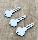 CombiCraft Kunststof sleutellabel sleutel 30x63mm met tekst - per stuk