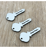 CombiCraft Kunststof sleutellabel sleutel 30x63mm met tekst - per stuk