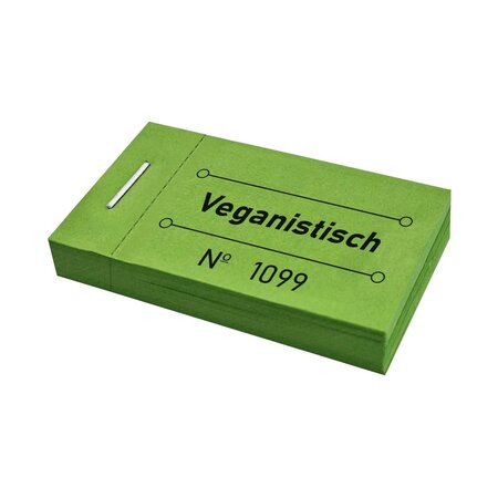 Consumptiebon veganistisch in groen 50x30mm - per 50 bonnen