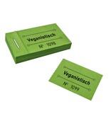 Consumptiebon veganistisch in groen 50x30mm - per 50 bonnen