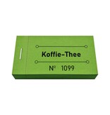 Consumptiebon met koffie en thee in groen 50x30mm - per 50 bonnen