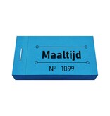 Consumptiebon maaltijd in blauw 50x30mm - per 50 bonnen