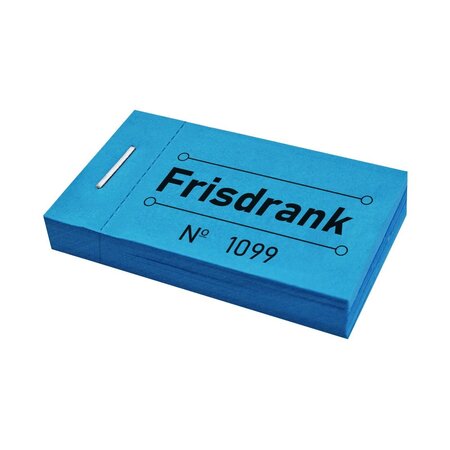 Consumptiebon frisdrank in blauw 50x30mm - per 50 bonnen